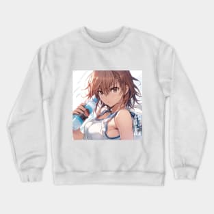 misaka workout Crewneck Sweatshirt